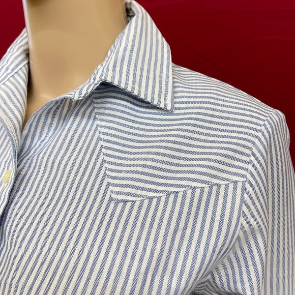 Sheplers Western Wear Oversized Railroad Stripe collared dress size small - Picture 3 of 6